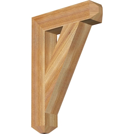 Ekena Millwork Traditional Craftsman Rough Sawn Bracket, Western Red Cedar, 4"W x 18"D x 26"H BKT04X18X26TRA04RWR